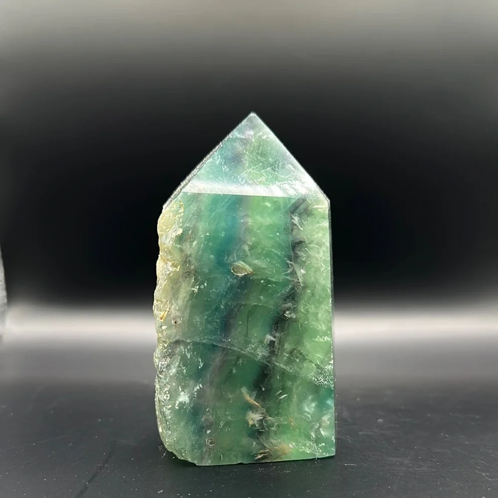 Green Fluorite Crystal Tower - Picture 3 of 5